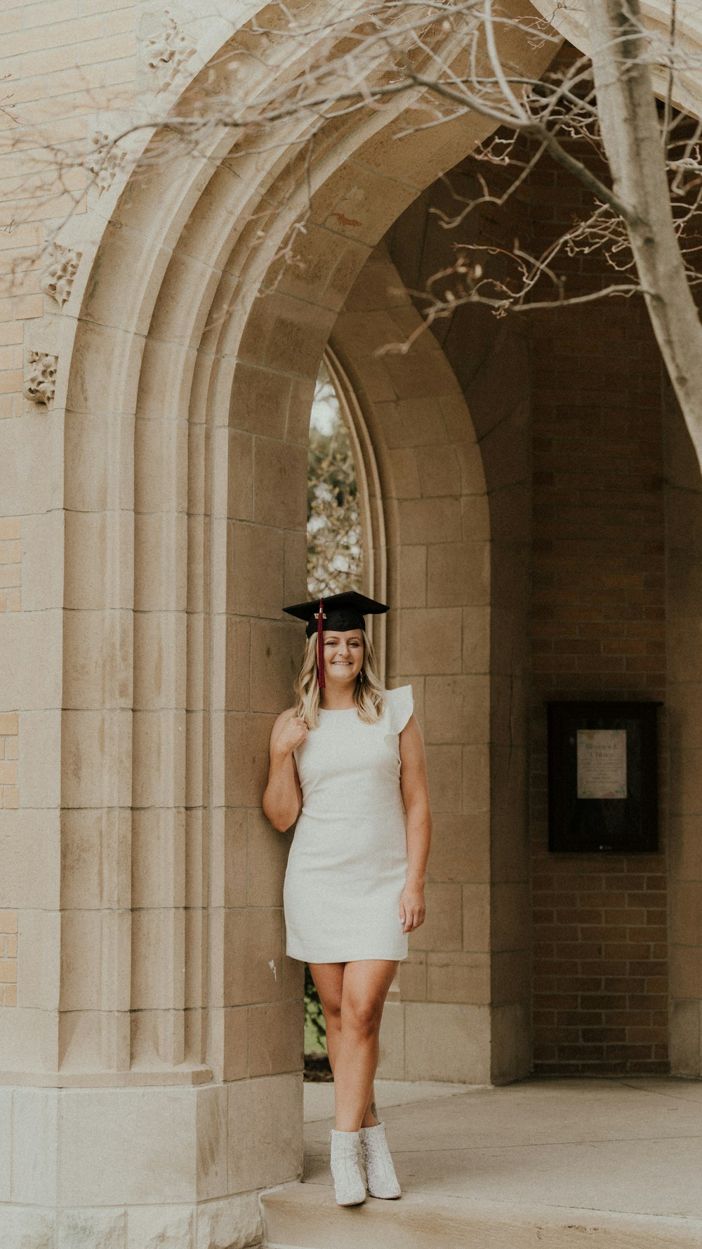 a person wearing a graduation gown