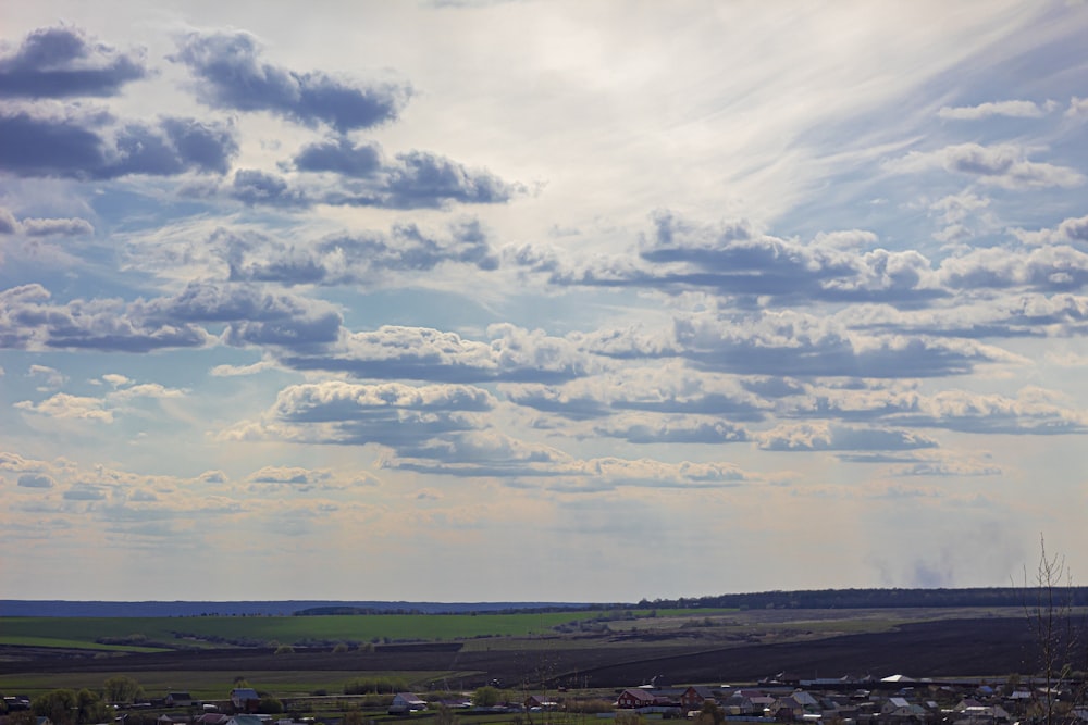 a landscape with clouds