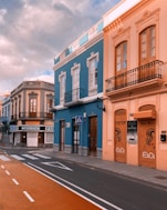 a street with buildings on the side