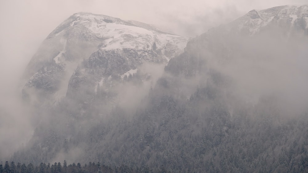 a mountain covered in snow