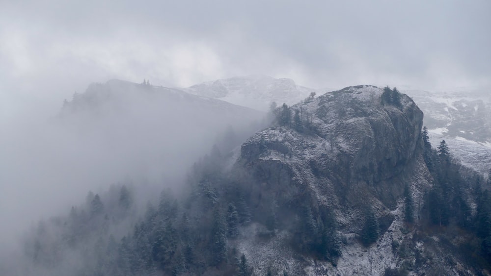 a mountain covered in snow