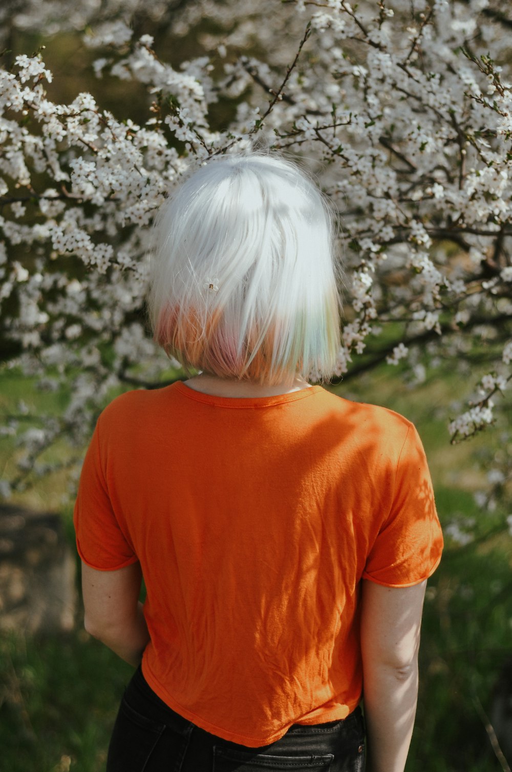 a person with a flower on their head