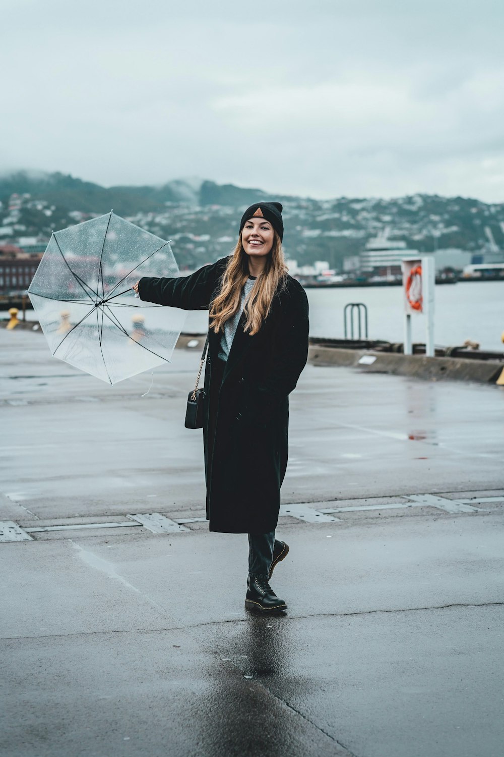 a person holding an umbrella