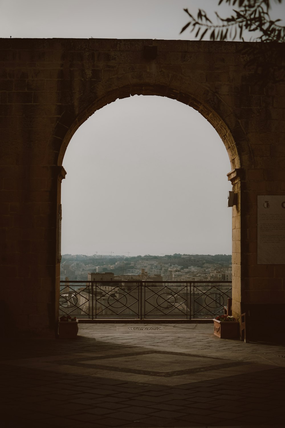 a large stone archway