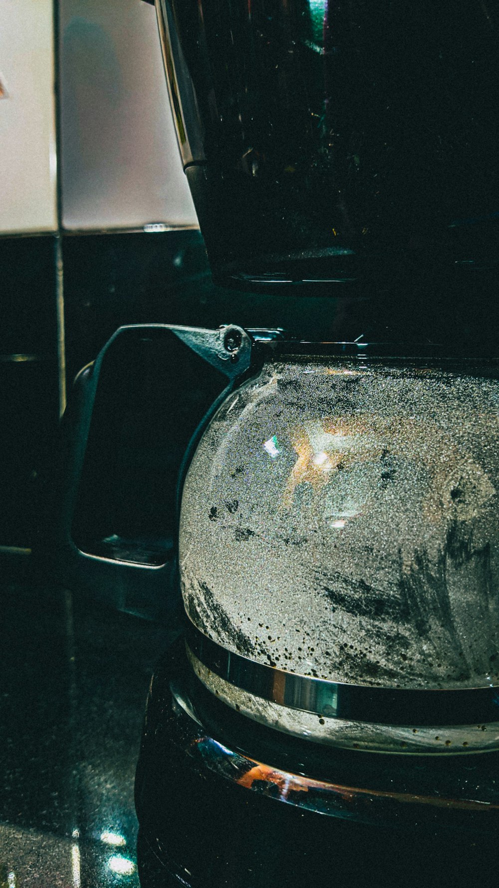 a glass bowl with a liquid in it