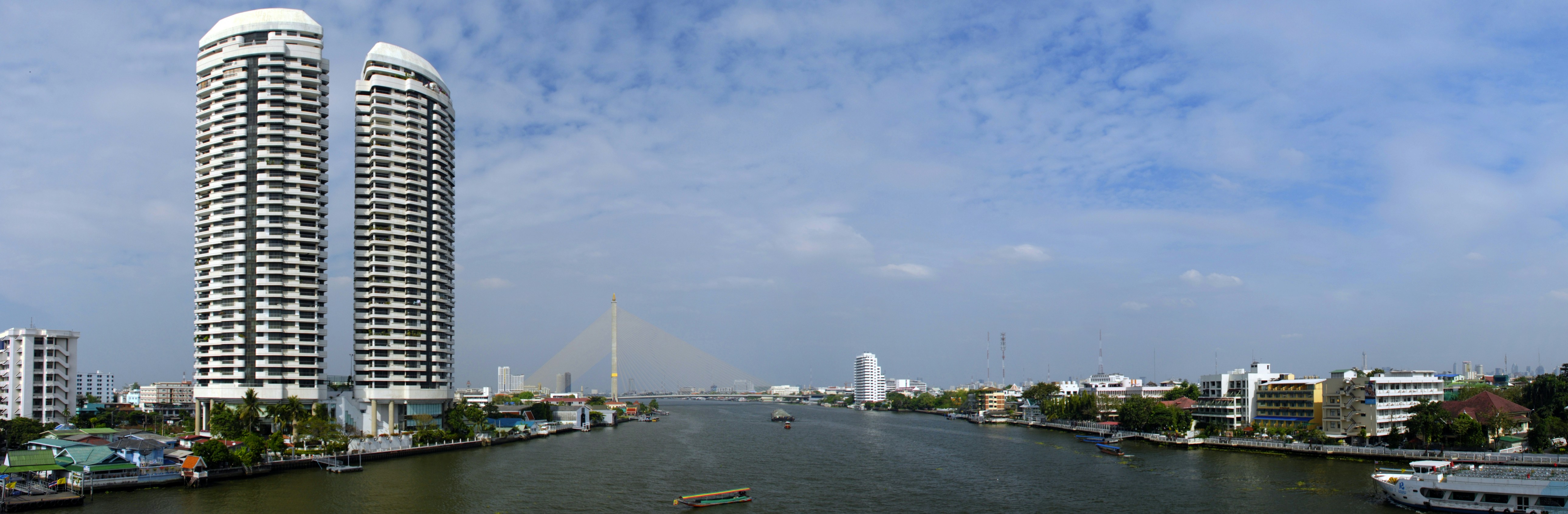 a body of water with buildings along it