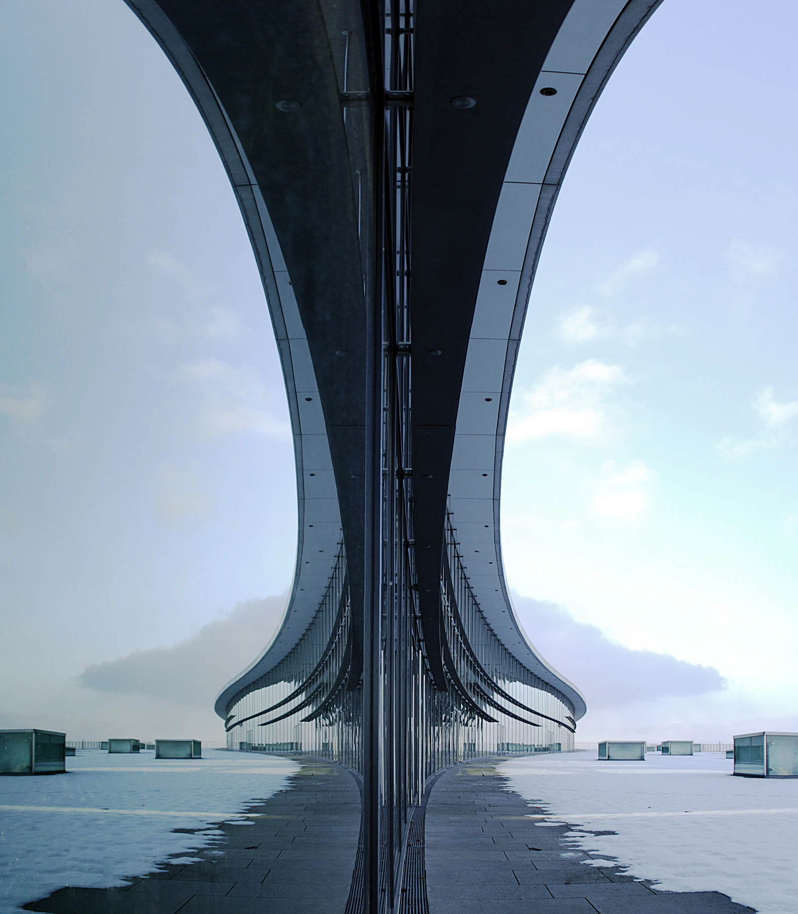 A bridge spanning over water
