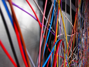 a close up of a computer