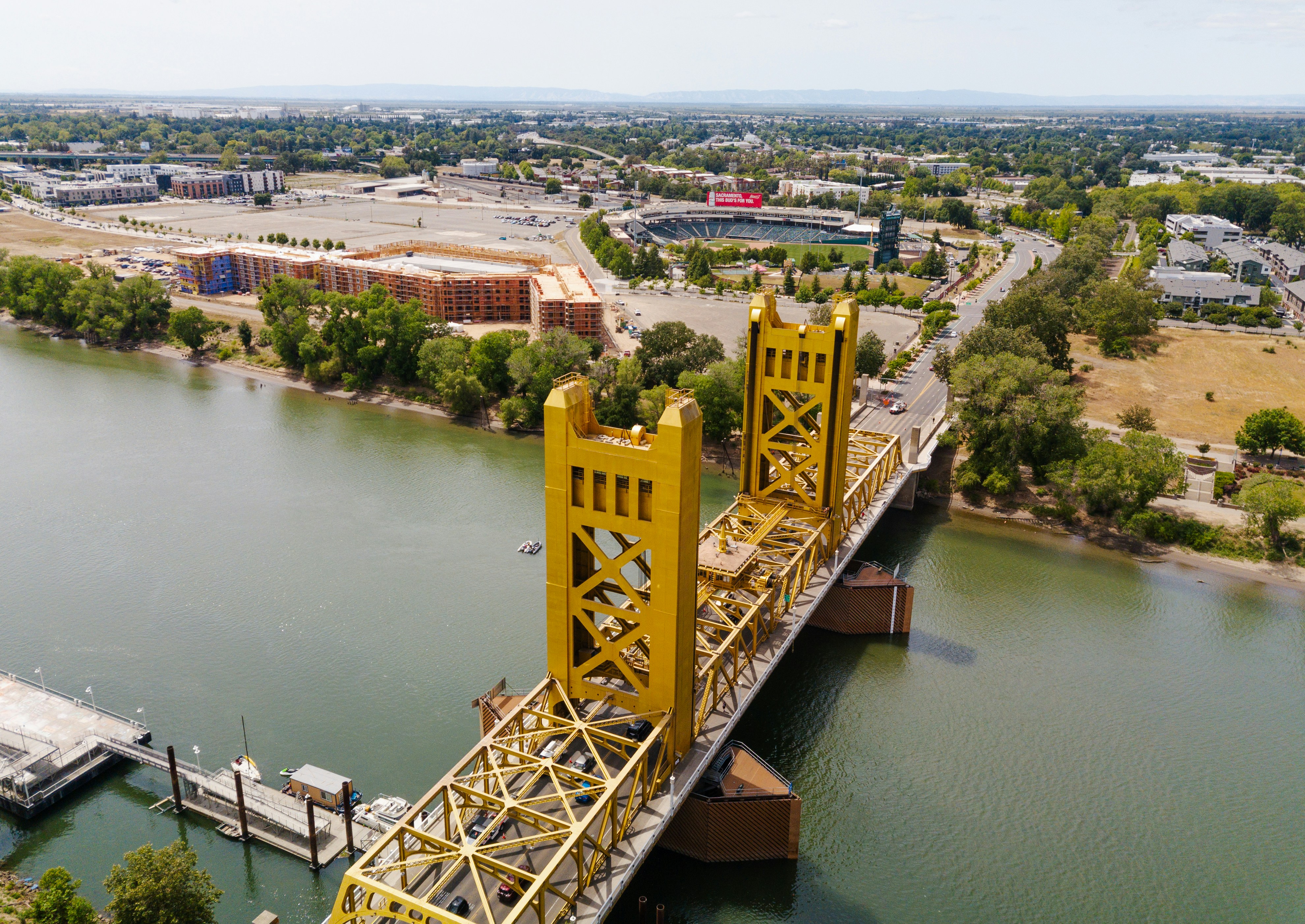 a bridge over a river