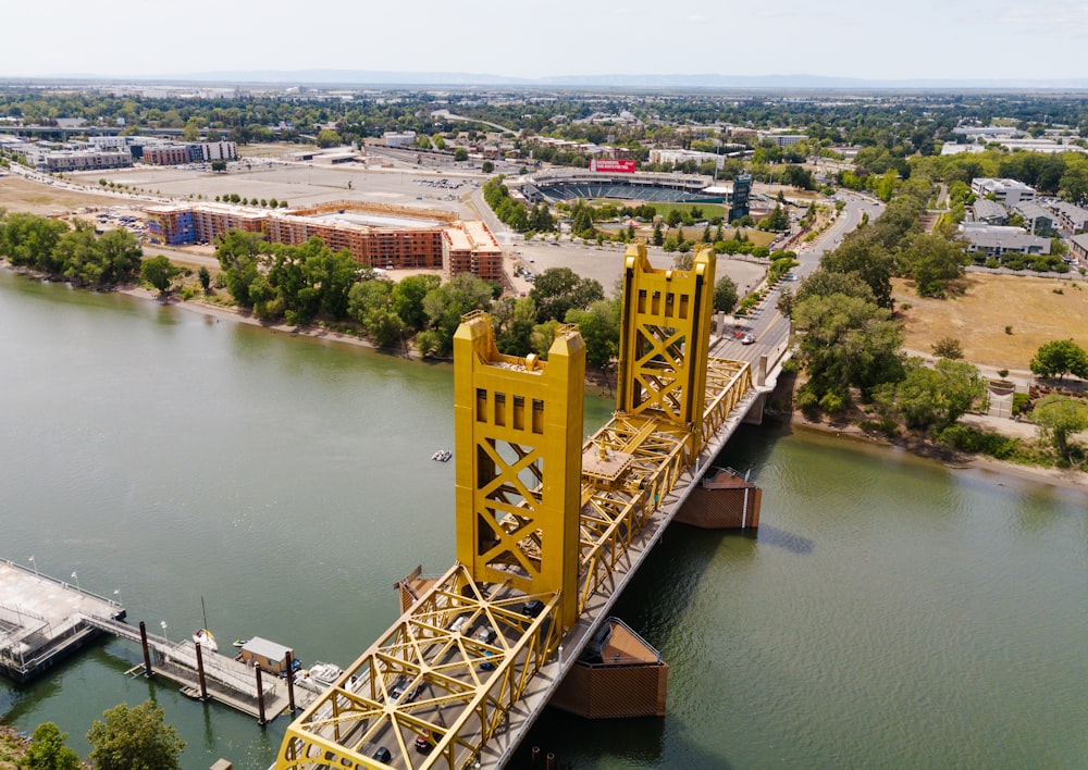 a bridge over a river