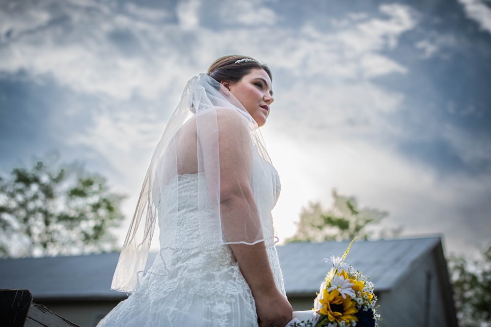 a person in a white dress