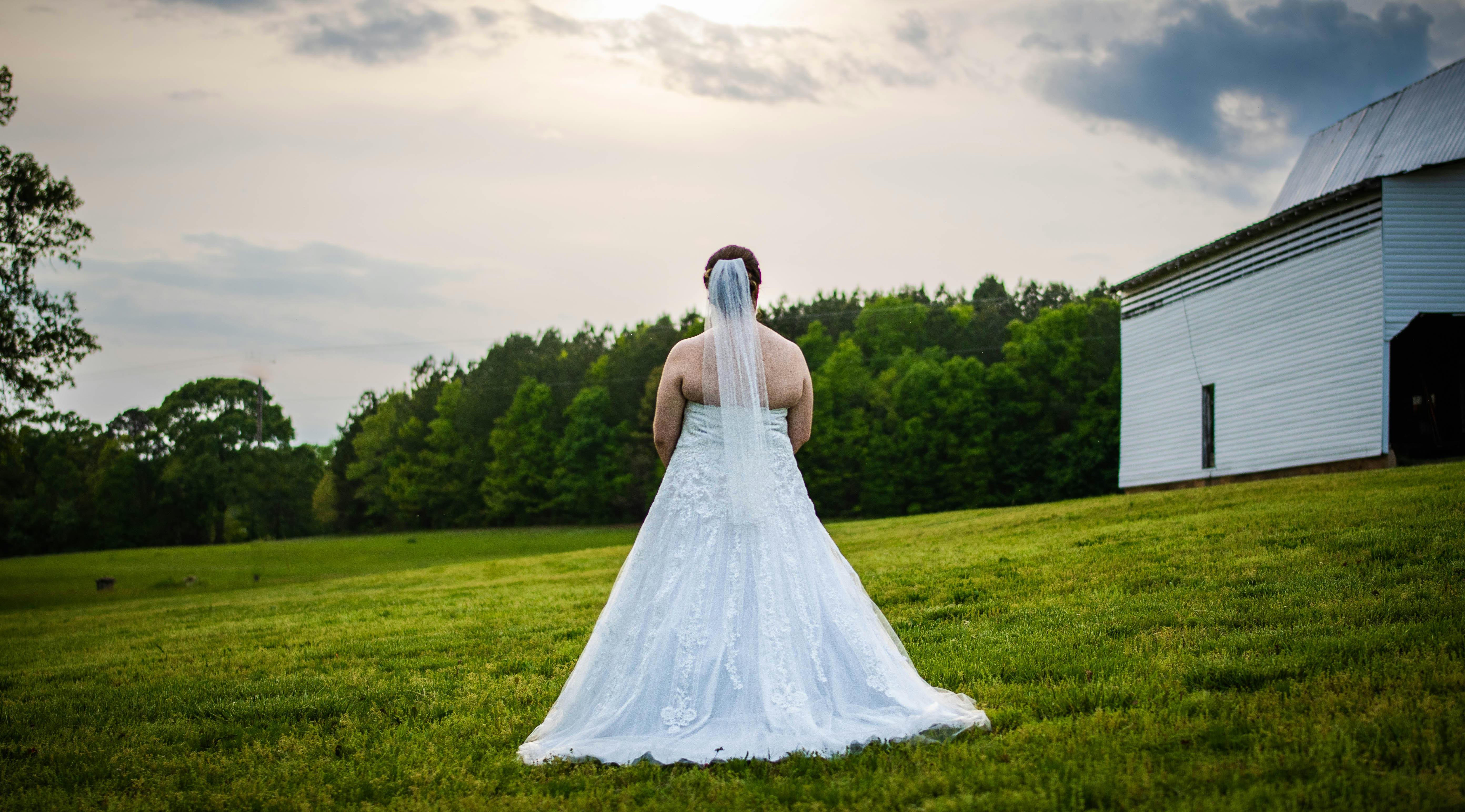 a person in a wedding dress