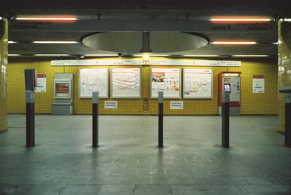 a group of people in a subway station