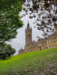 a large building with a tower
