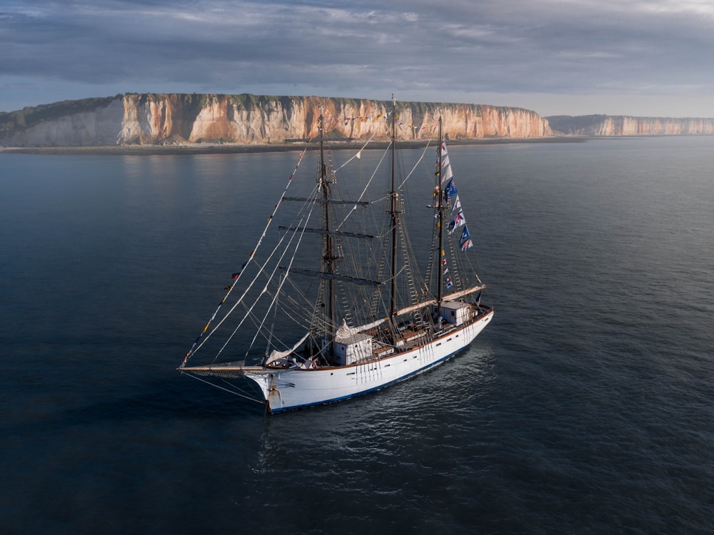 a boat sailing in the water