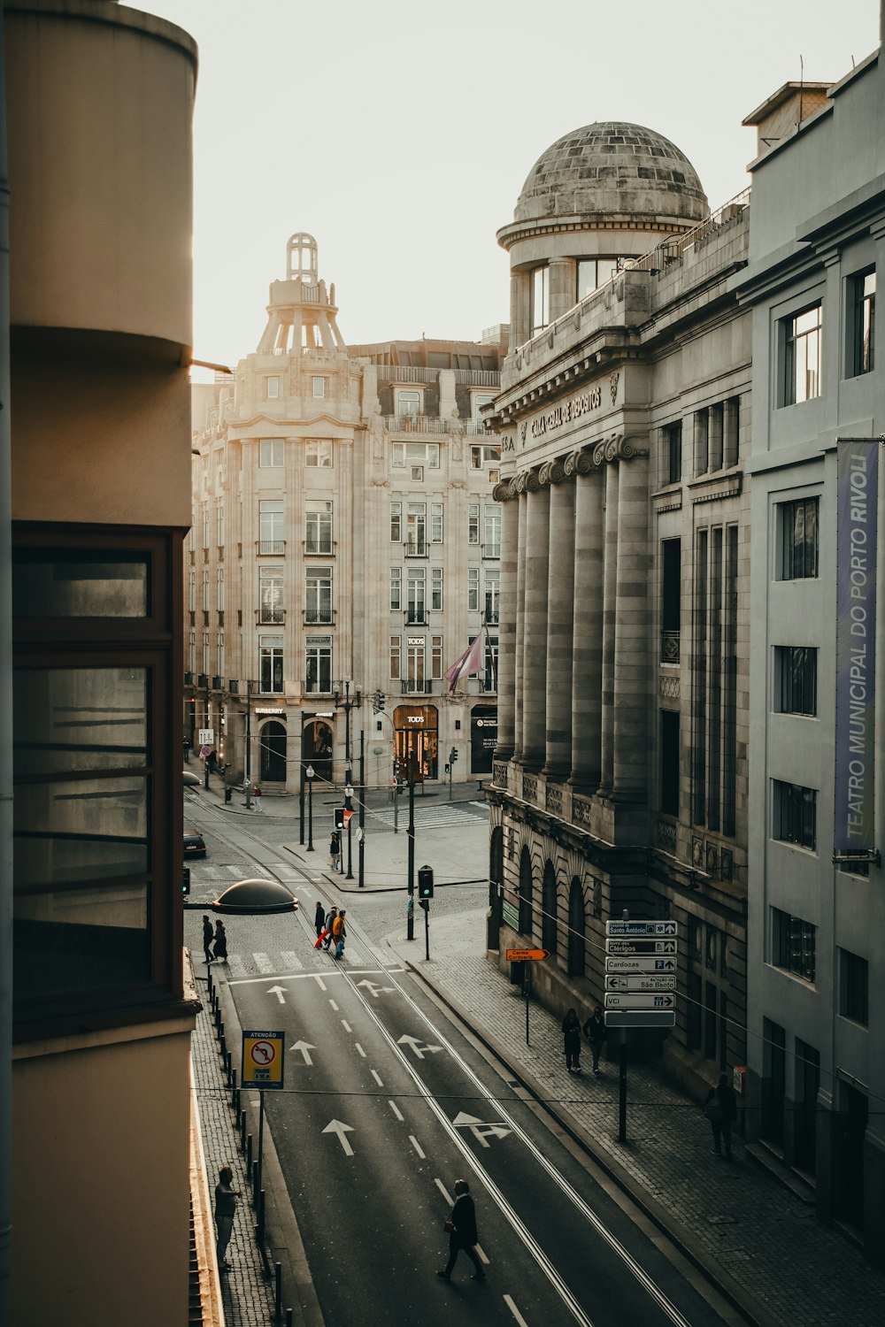 a street with buildings on either side