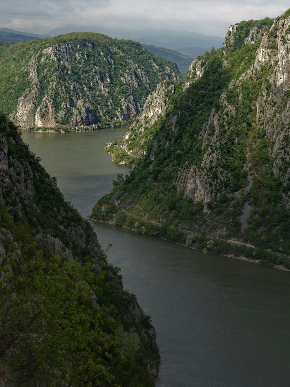 a river between mountains