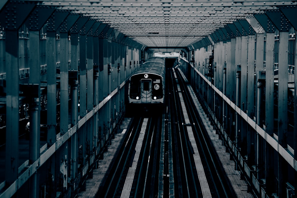 a train on the railway tracks