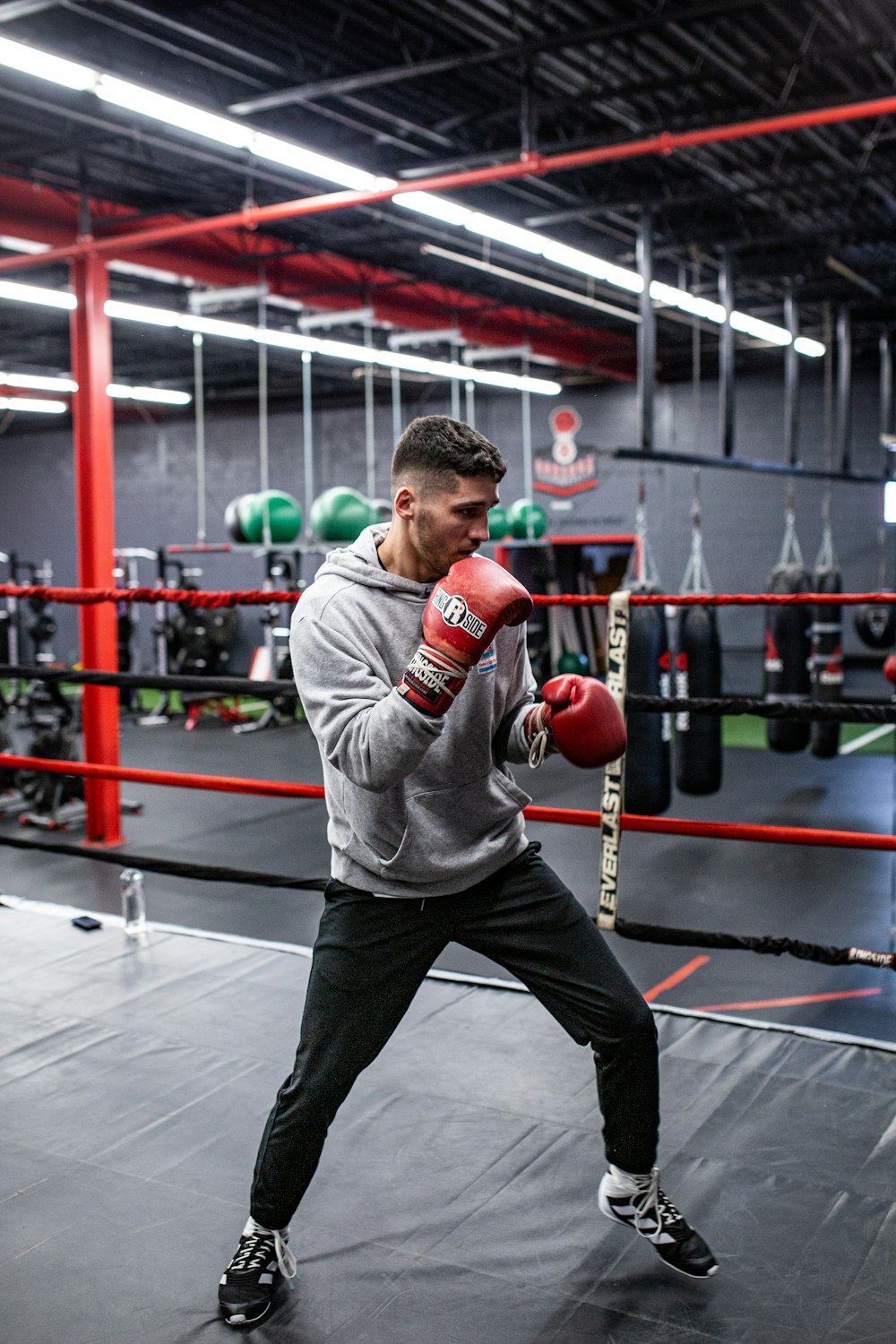 a man in a boxing ring