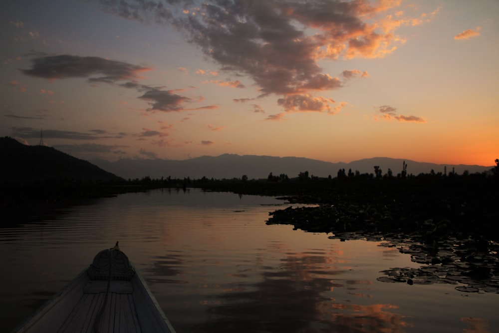 a dock on a lake