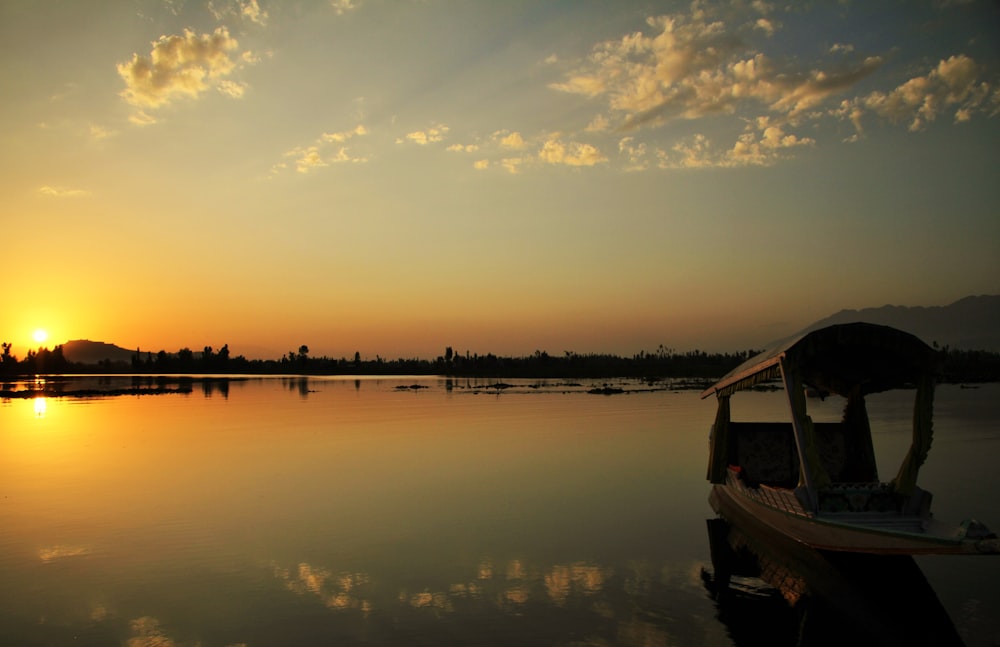 a boat on the water