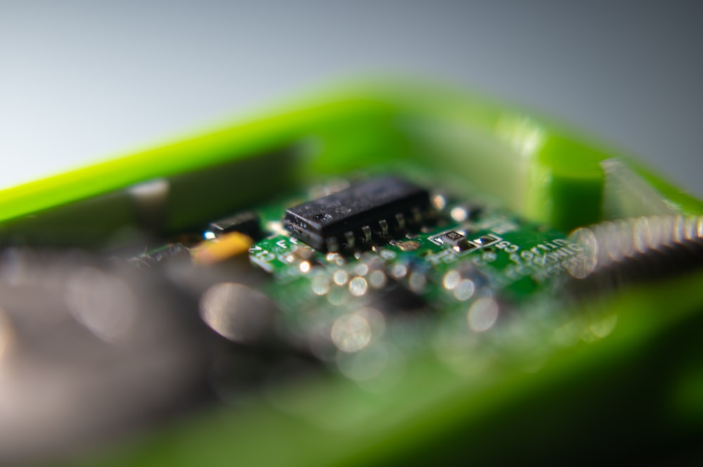 a close-up of a circuit board