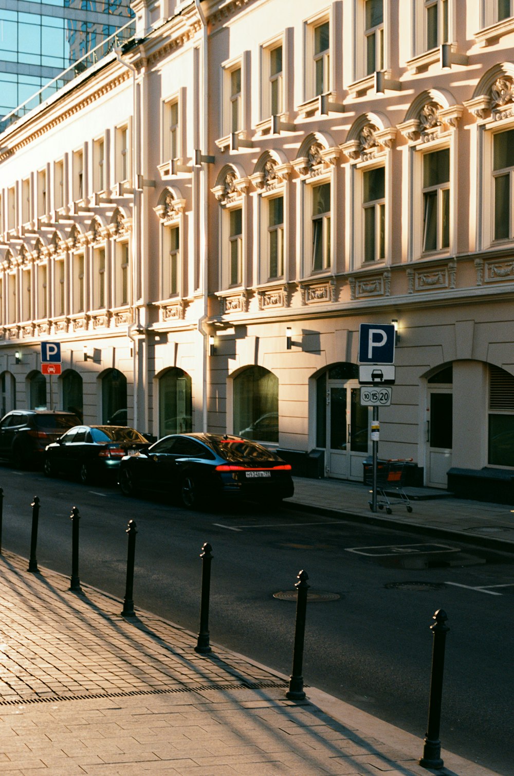 a car parked on the side of a street