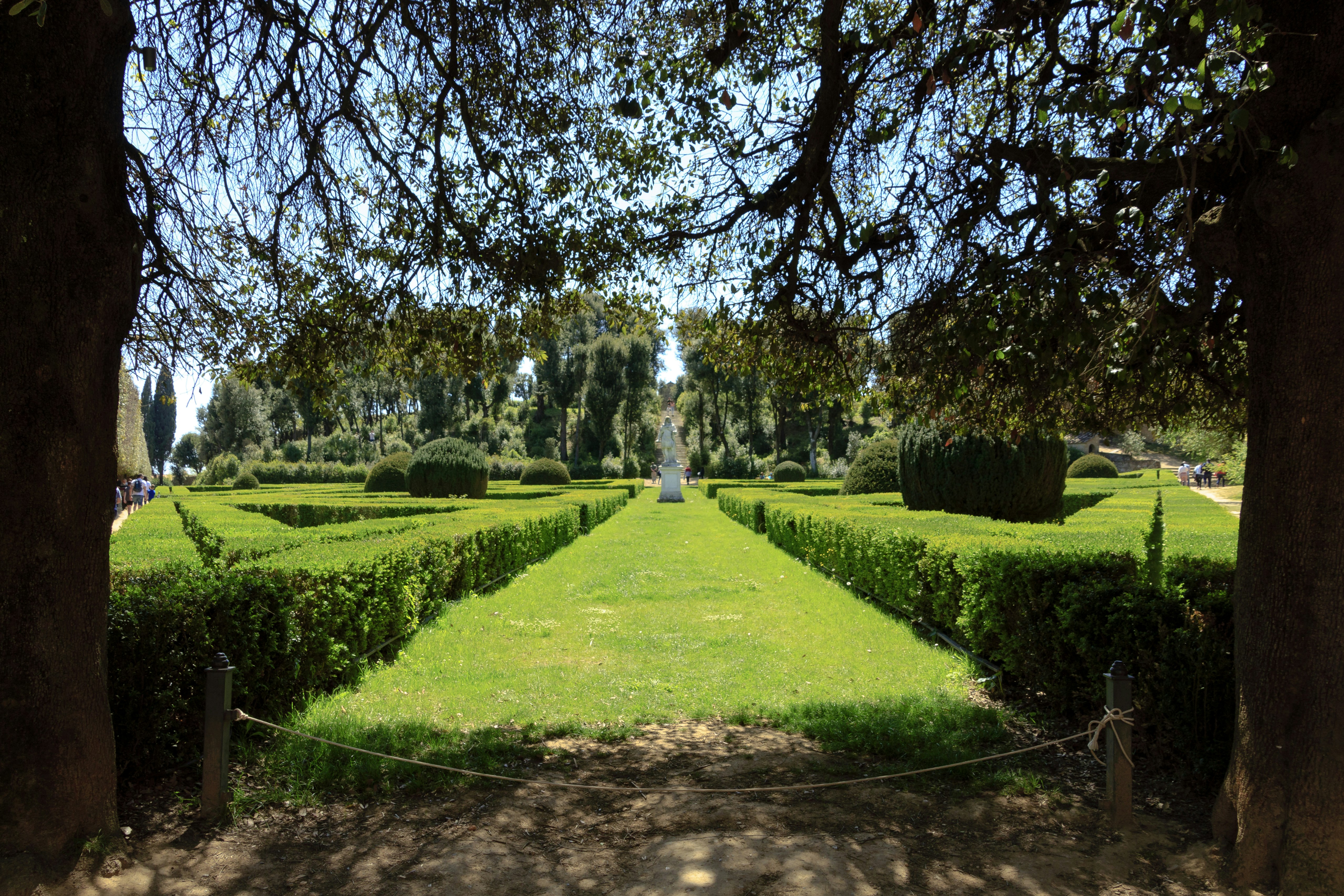 The Horti Leonini park inside the little medieval village in Tuscany
