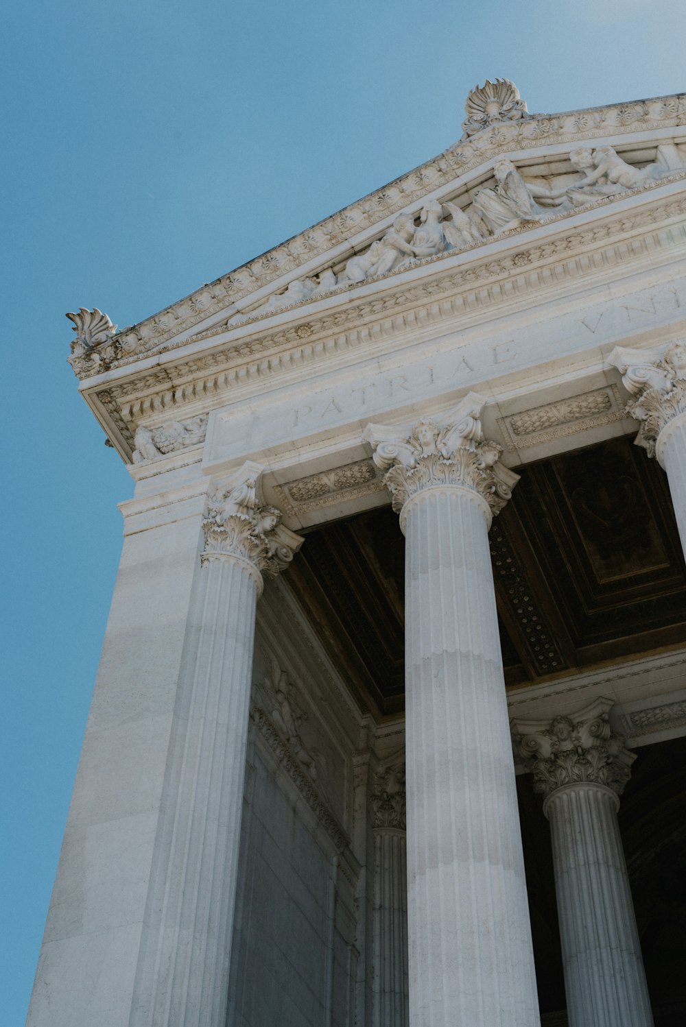 a building with columns