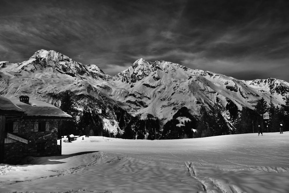 a snowy mountain side