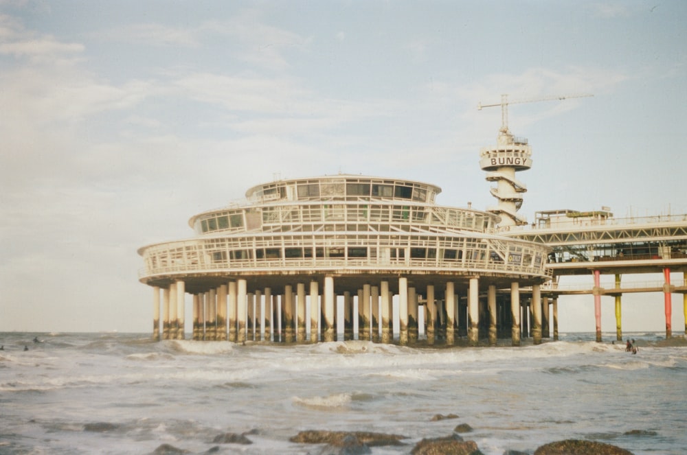 a building on a pier