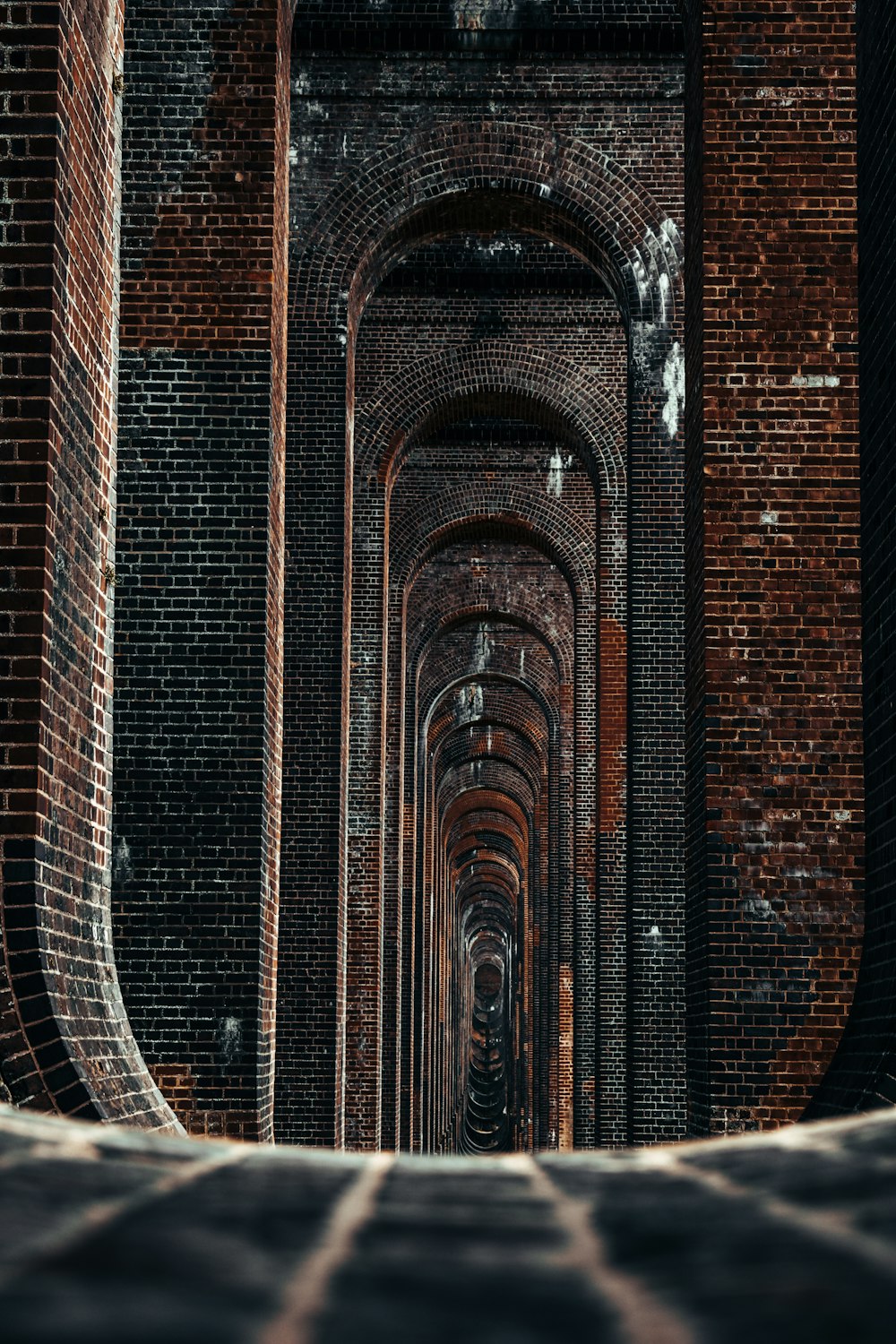 a brick building with a window