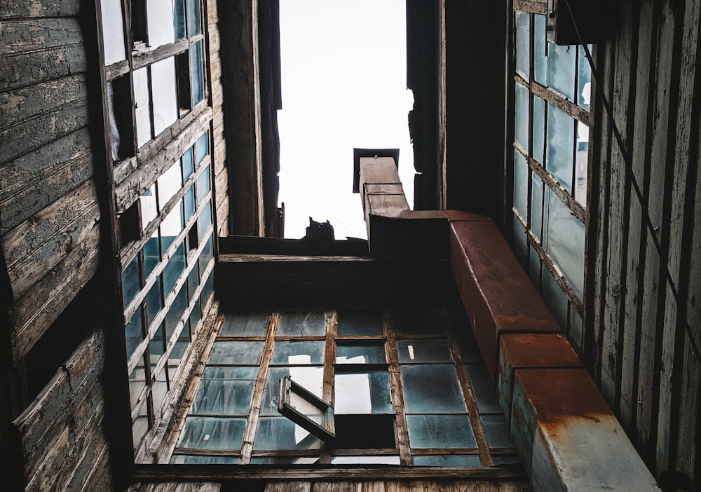 a balcony in a building