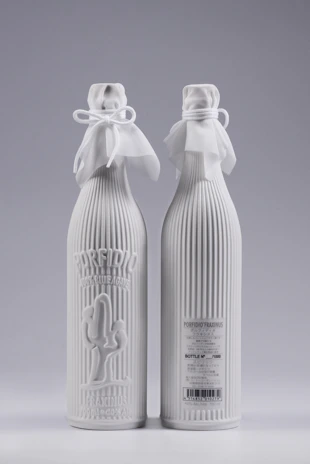Elegant personalized bottles with bright turquoise and fuchsia accents