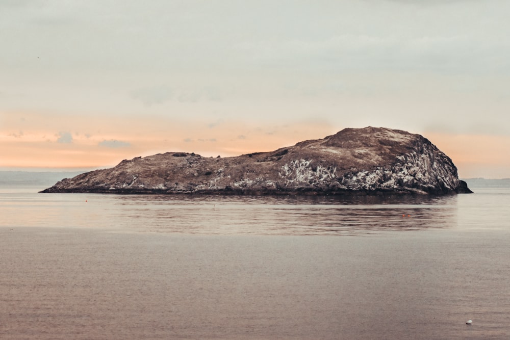 a large island in the water