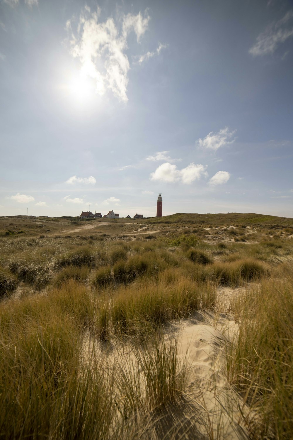 a lighthouse in the distance