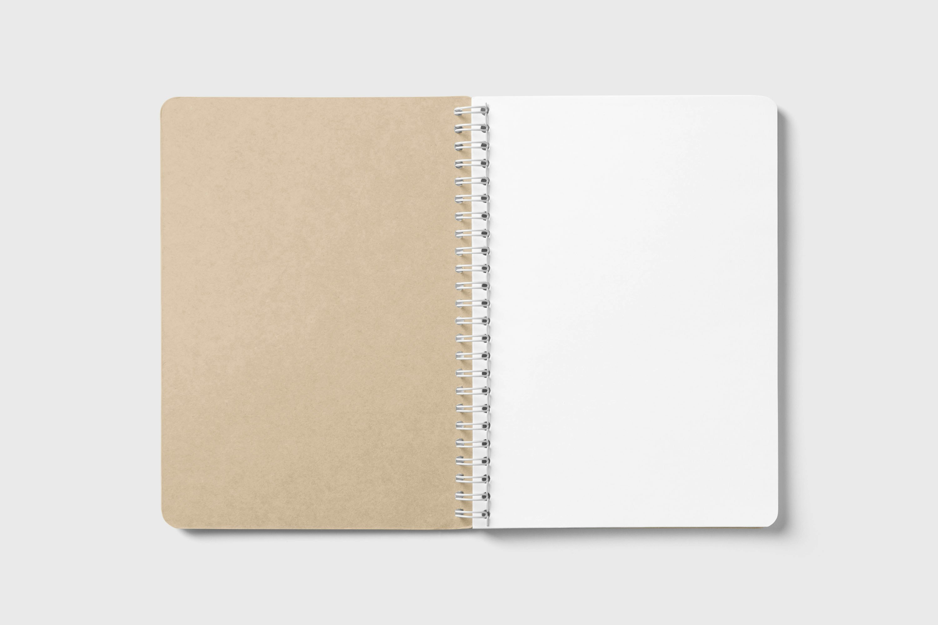 Open Notebook with Cover Mockup