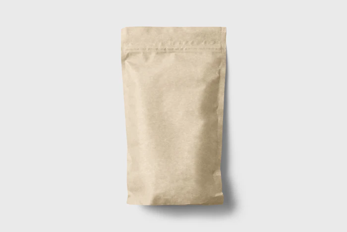 Plain kraft coffee pouch