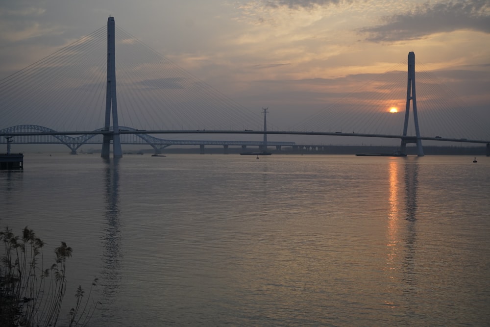 a bridge over water