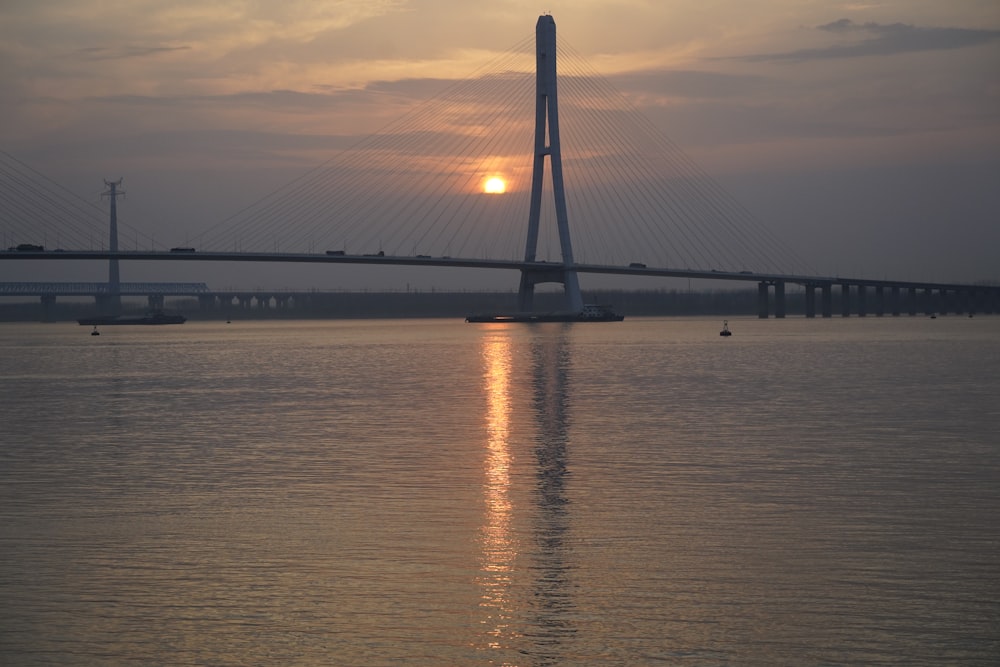 a bridge over water