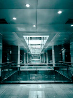 a large building with glass walls