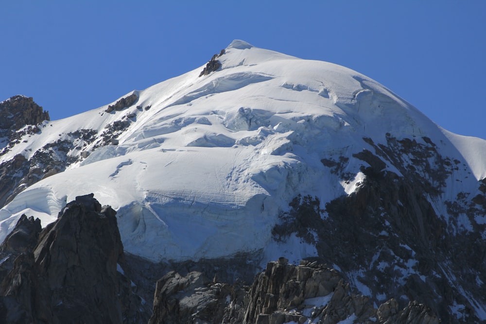 a mountain covered in snow