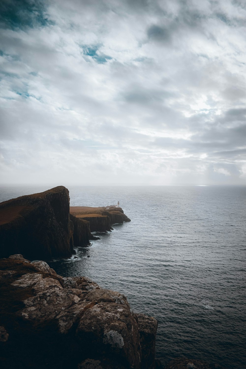 a rocky cliff overlooking the ocean