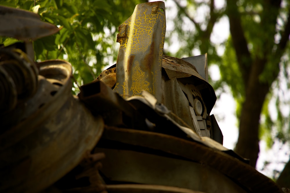 a close-up of a metal object