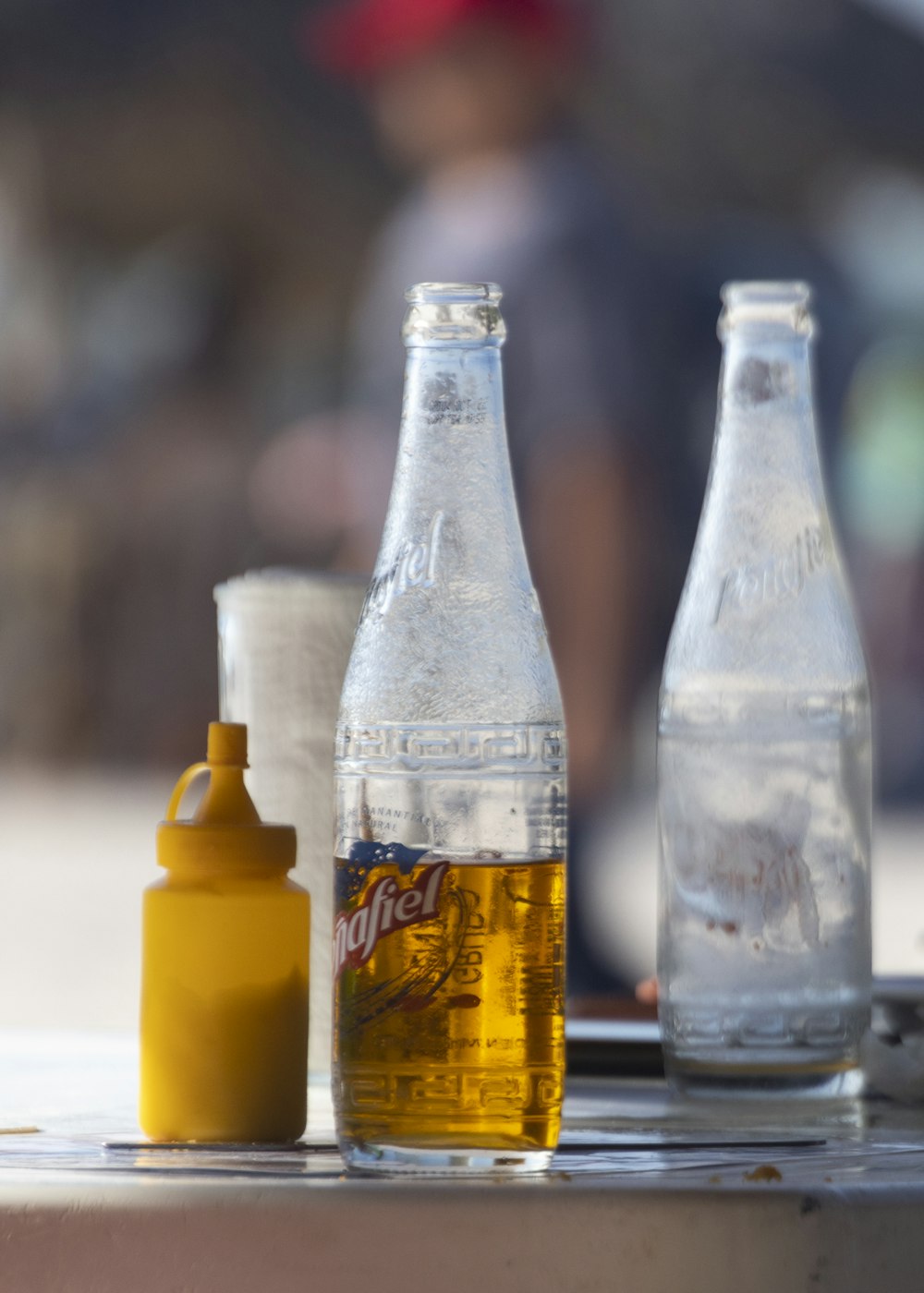 a few bottles of liquid