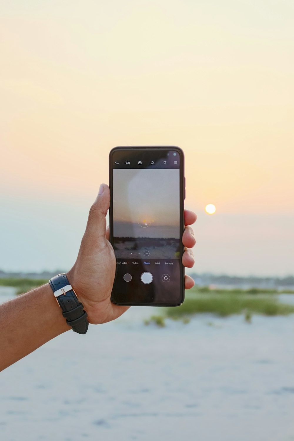 a person holding a phone