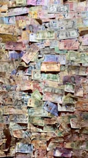 a large pile of money