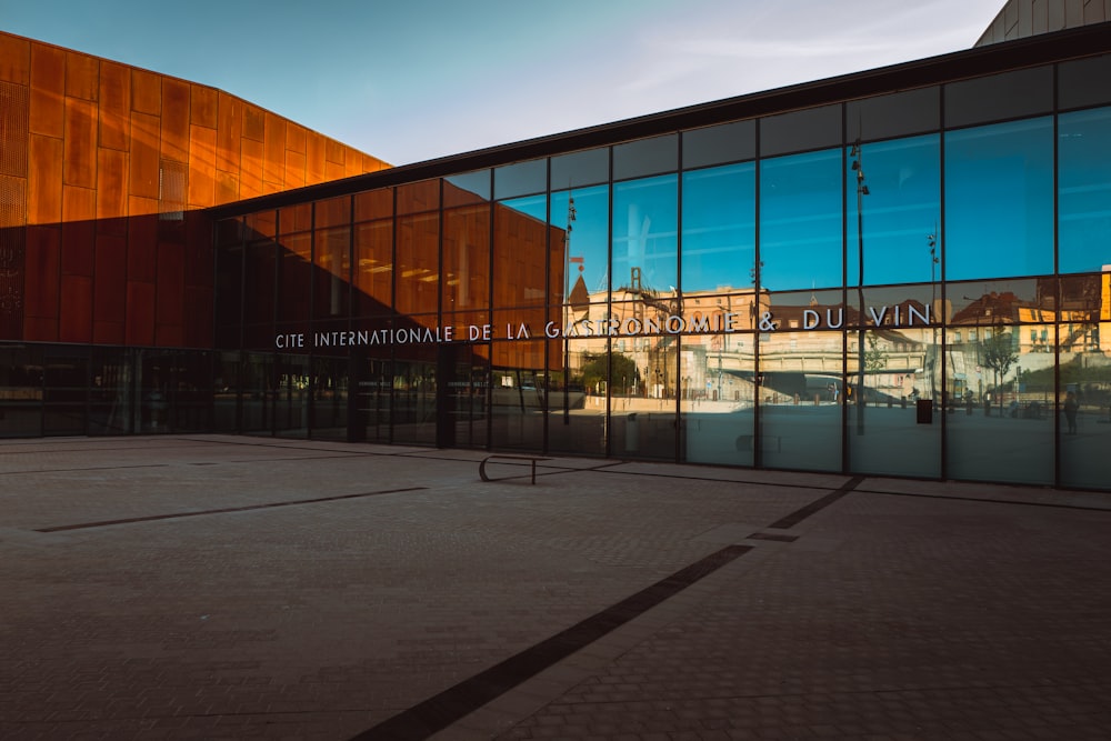 a building with glass windows