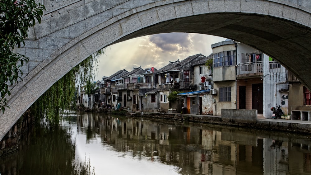 a bridge over a river