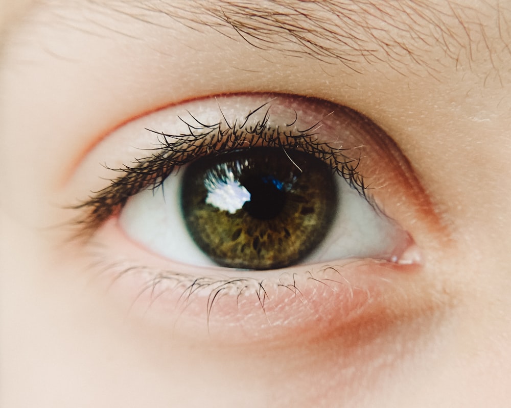 close-up of a person's eye